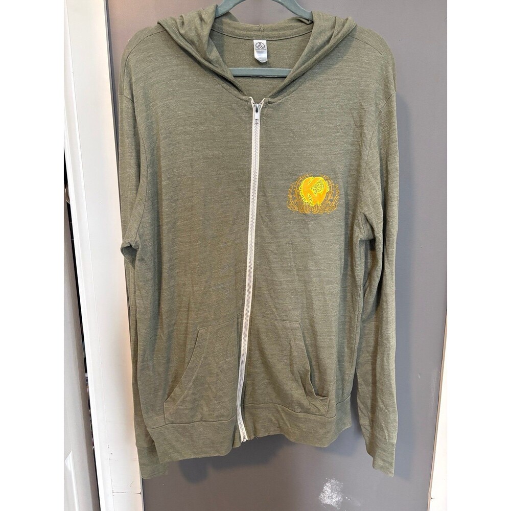 Keller Williams size xl green light weight hoodie zip up sweatshirt